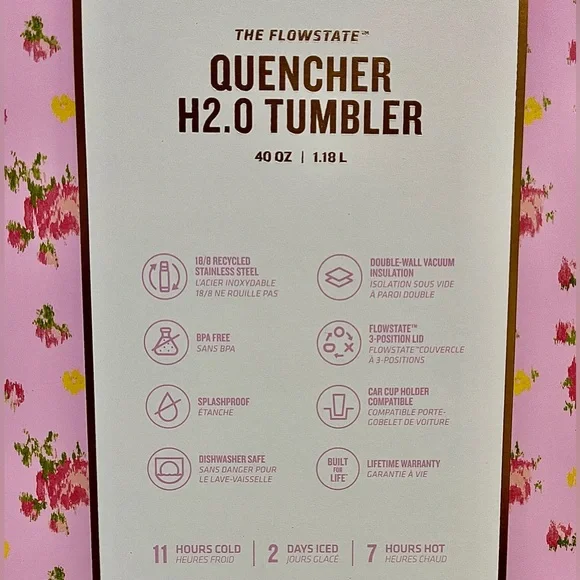 Stanley & Love Shack Fancy Colab NWT SS Tumbler/straw/topper/dust bag/Gift Boxed - Picture 9 of 11